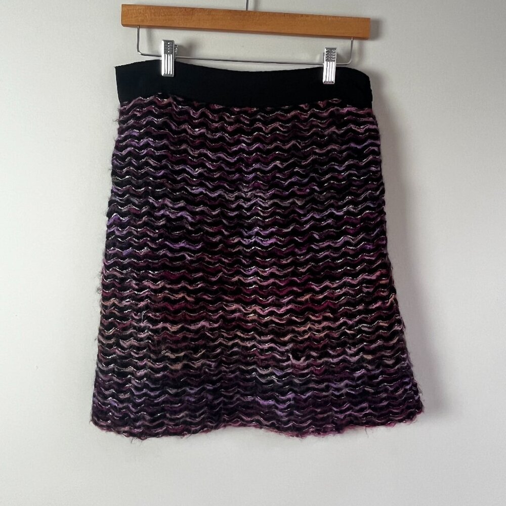 2/$30 Anthropologie Purple Knitted Skirt Size 6